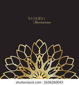 The Gold Mandala Wedding Iinvitation Card