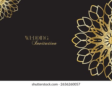 The Gold Mandala Wedding Iinvitation Card