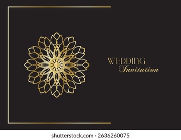 The Gold Mandala Wedding Iinvitation Card