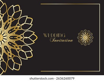 The Gold Mandala Wedding Iinvitation Card