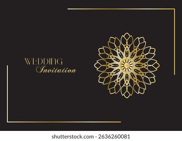 The Gold Mandala Wedding Iinvitation Card