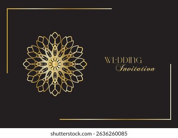 The Gold Mandala Wedding Iinvitation Card