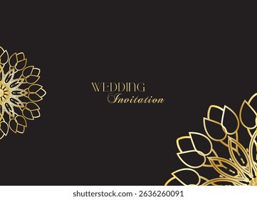 The Gold Mandala Wedding Iinvitation Card