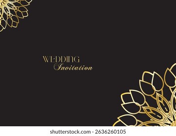The Gold Mandala Wedding Iinvitation Card