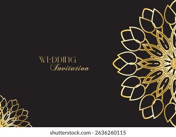 The Gold Mandala Wedding Iinvitation Card