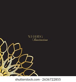 The Gold Mandala Wedding Iinvitation Card