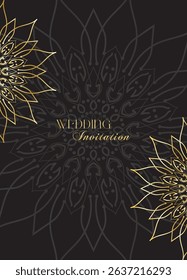 The Gold Mandala Wedding Iinvitation Card