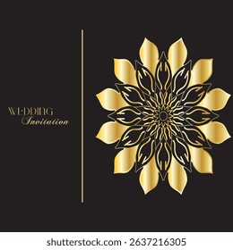 The Gold Mandala Wedding Iinvitation Card