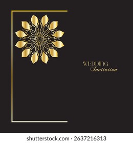 The Gold Mandala Wedding Iinvitation Card