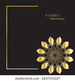 The Gold Mandala Wedding Iinvitation Card