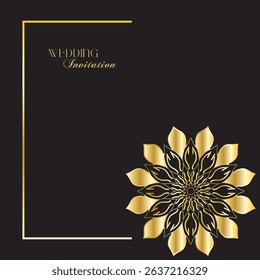 The Gold Mandala Wedding Iinvitation Card