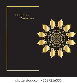 The Gold Mandala Wedding Iinvitation Card