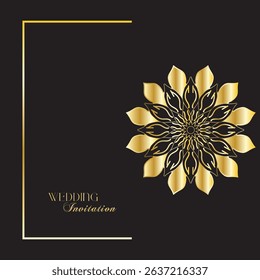 The Gold Mandala Wedding Iinvitation Card