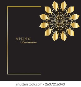 The Gold Mandala Wedding Iinvitation Card