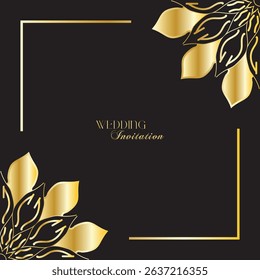 The Gold Mandala Wedding Iinvitation Card