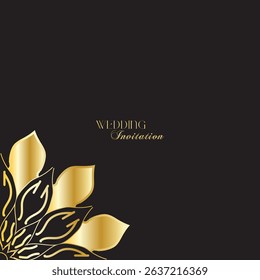 The Gold Mandala Wedding Iinvitation Card