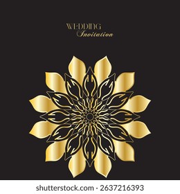 The Gold Mandala Wedding Iinvitation Card