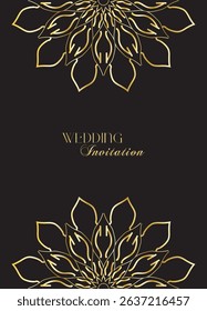 The Gold Mandala Wedding Iinvitation Card