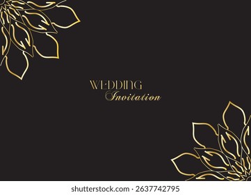 The Gold Mandala Wedding Iinvitation Card