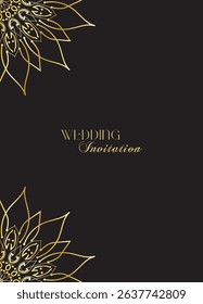 The Gold Mandala Wedding Iinvitation Card