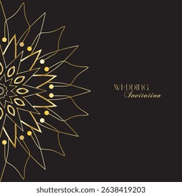 The Gold Mandala Wedding Iinvitation Card