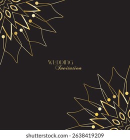 The Gold Mandala Wedding Iinvitation Card