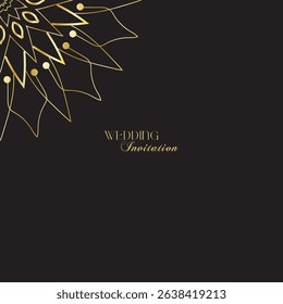 The Gold Mandala Wedding Iinvitation Card