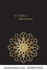 The Gold Mandala Wedding Iinvitation Card