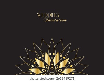The Gold Mandala Wedding Iinvitation Card