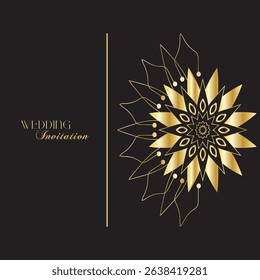 The Gold Mandala Wedding Iinvitation Card