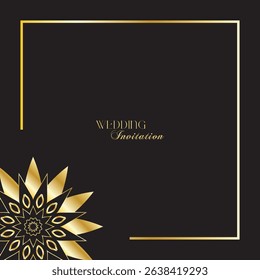 The Gold Mandala Wedding Iinvitation Card