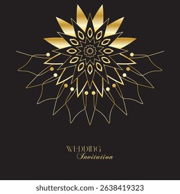 The Gold Mandala Wedding Iinvitation Card