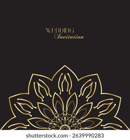 The Gold Mandala Wedding Iinvitation Card