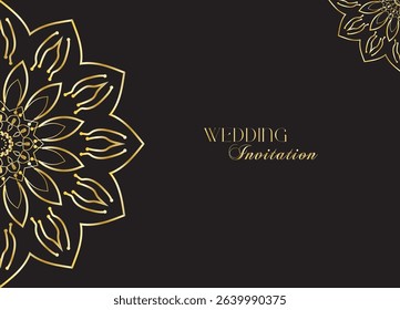 The Gold Mandala Wedding Iinvitation Card