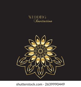The Gold Mandala Wedding Iinvitation Card