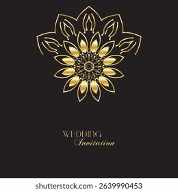 The Gold Mandala Wedding Iinvitation Card