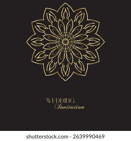 The Gold Mandala Wedding Iinvitation Card