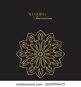 The Gold Mandala Wedding Iinvitation Card