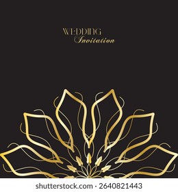 The Gold Mandala Wedding Iinvitation Card