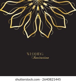 The Gold Mandala Wedding Iinvitation Card