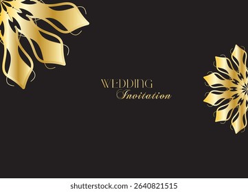 The Gold Mandala Wedding Iinvitation Card