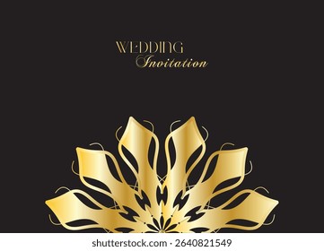 The Gold Mandala Wedding Iinvitation Card