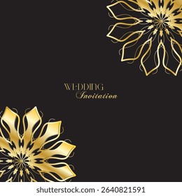 The Gold Mandala Wedding Iinvitation Card