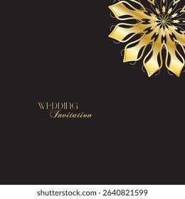 The Gold Mandala Wedding Iinvitation Card