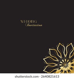 The Gold Mandala Wedding Iinvitation Card