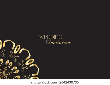 The Gold Mandala Wedding Iinvitation Card