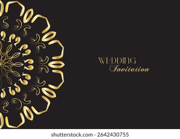 The Gold Mandala Wedding Iinvitation Card