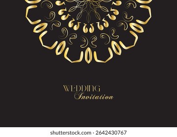 The Gold Mandala Wedding Iinvitation Card