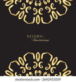 The Gold Mandala Wedding Iinvitation Card