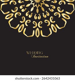 The Gold Mandala Wedding Iinvitation Card